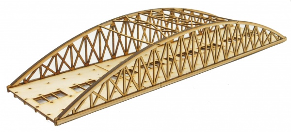 TT-BR005 Twin Track Long Girder Rail Bridge TT:120 Gauge Model Laser ...